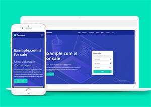 宽屏域名服务代理商HTML5模板下载 - 小萌资源网