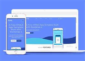 Bootstrap4手机APP网站模板源码 - 小萌资源网