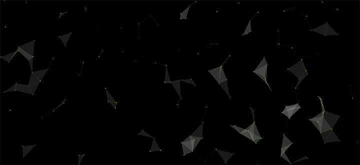 html5 canvas粒子组合三角形3D结构旋转动画特效 - 小萌资源网