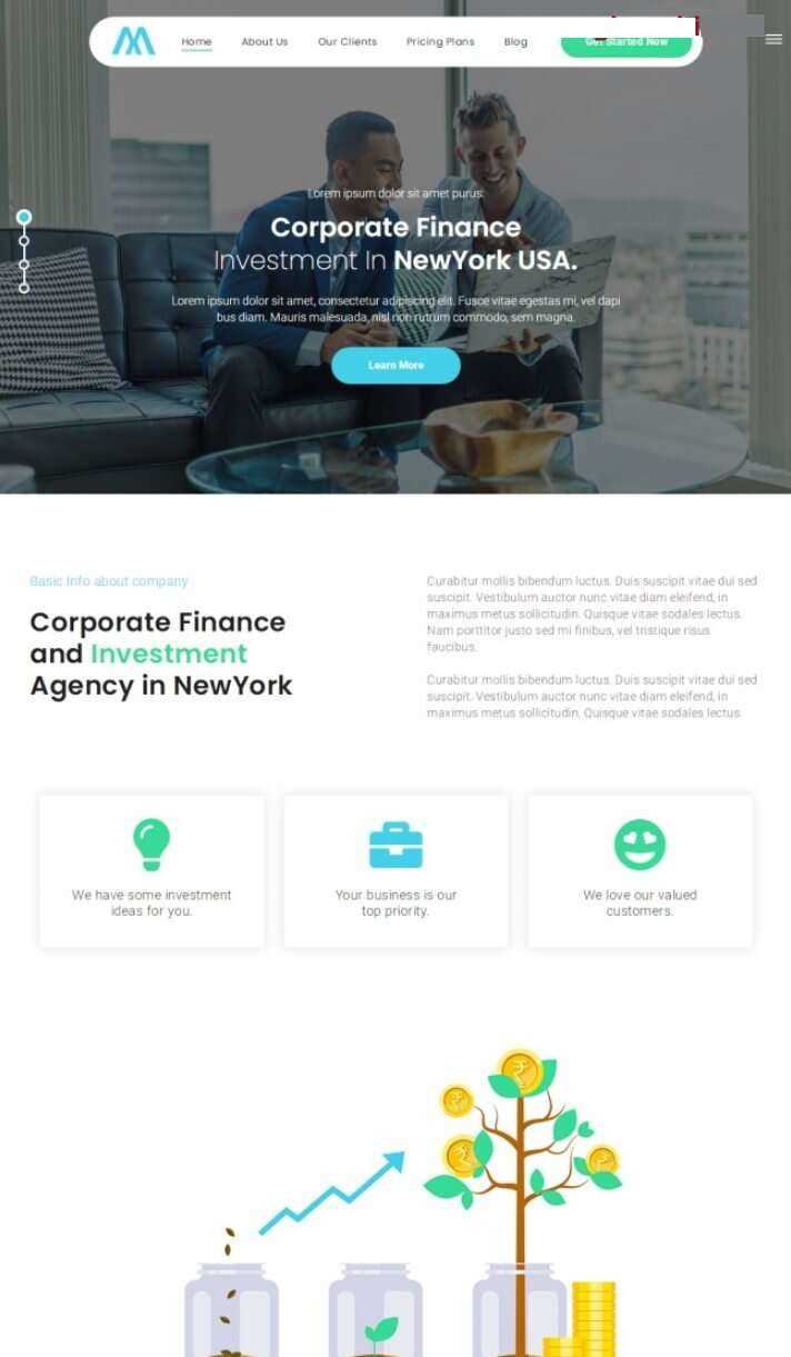 HTML5融资开发机构网站模板 - 小萌资源网