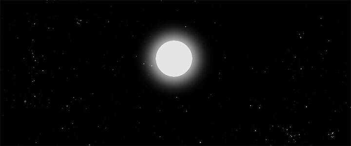 css3黑夜星空月亮发光星星闪烁动画特效 - 小萌资源网
