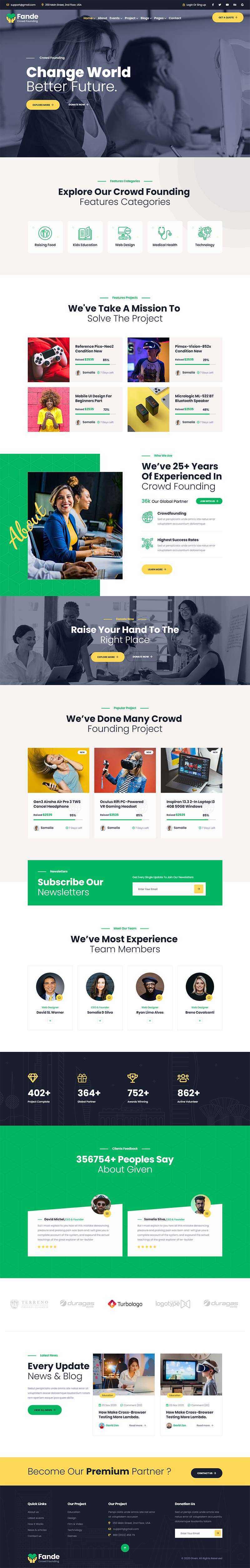 创业投资众筹平台HTML5模板 - 小萌资源网
