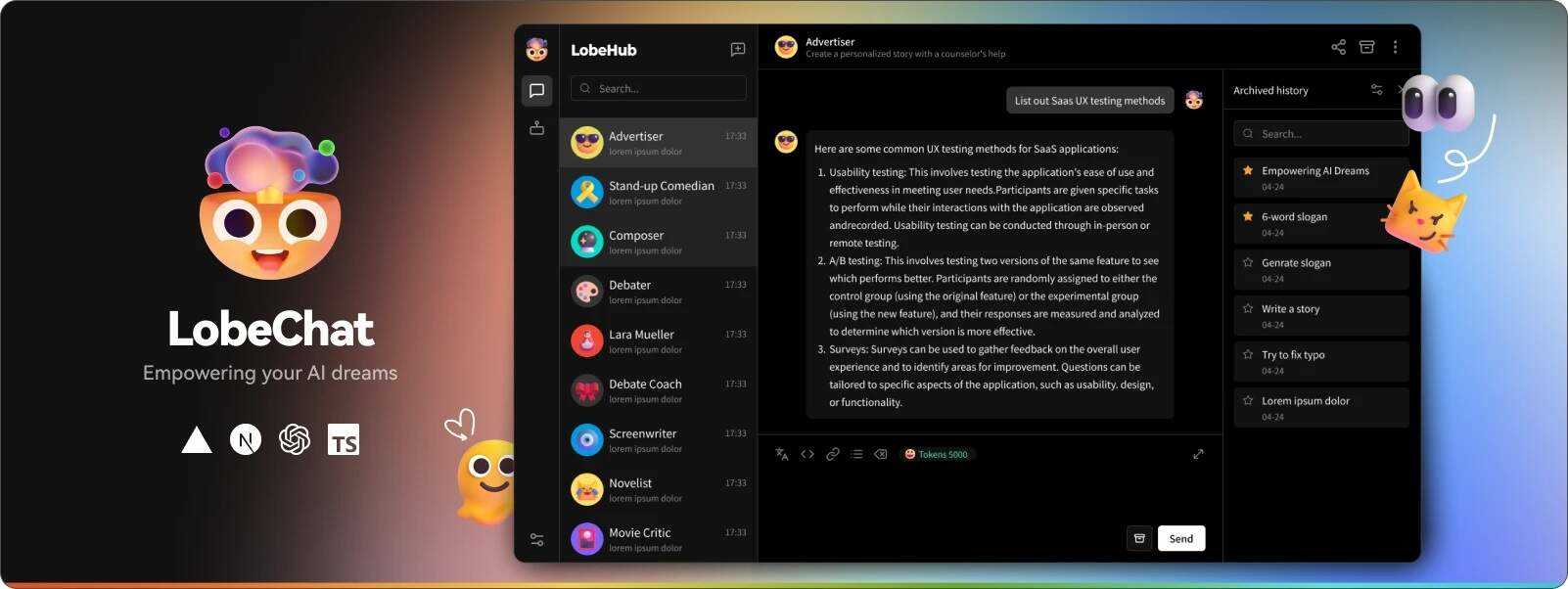 LobeChat 开源的的高性能 ChatGPT 网页应用程序 - 小萌资源网