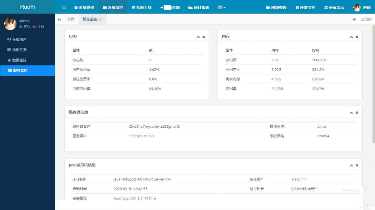 RuoYi若依管理系统最新版 基于SpringBoot的权限管理系统 - 小萌资源网
