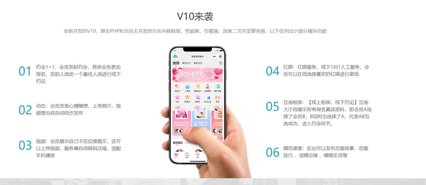 图片[2] - 新版婚恋相亲交友系统V10.2 超大型婚恋社交、相亲、征婚、互动系统，继承了此前O2O、SNS及B2C的优秀特点 - 小萌资源网