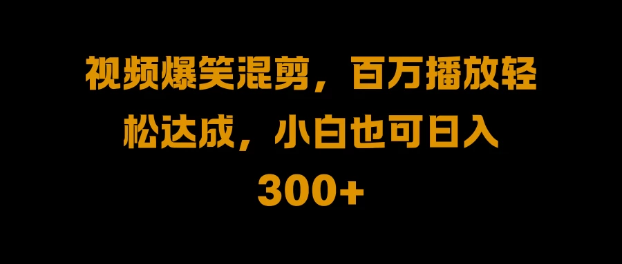 视频号零门槛！爆火视频搬运后二次剪辑，轻松达成日入 1000+ - 小萌资源网