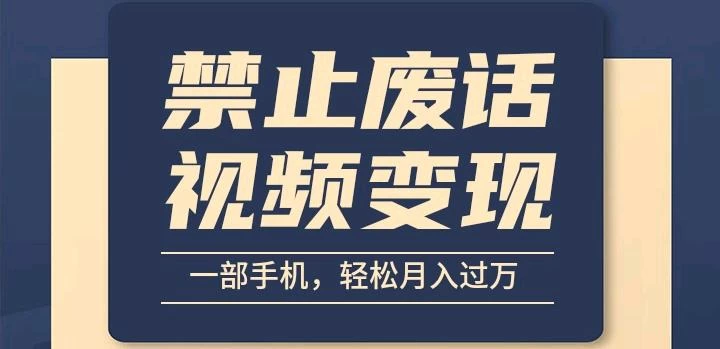 6月最新中视频禁止废话系列视频制作教程，全新蓝海玩法 - 小萌资源网