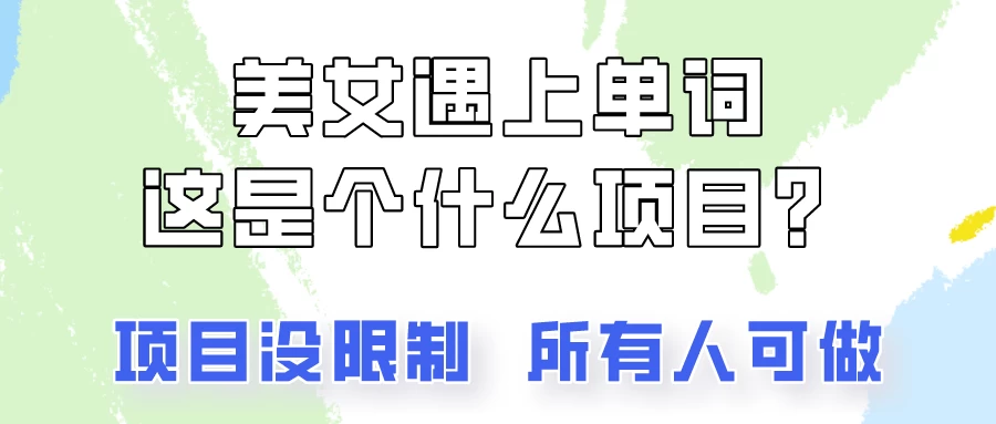2024美女号单词暴力玩法，上手非常简单，轻松日收入500+ - 小萌资源网