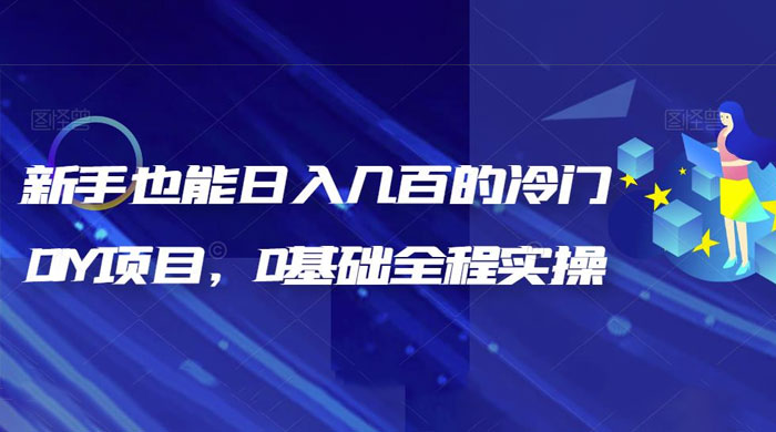 揭秘：新手也能日入几百的冷门 DIY 项目，0 基础全程实操 - 小萌资源网
