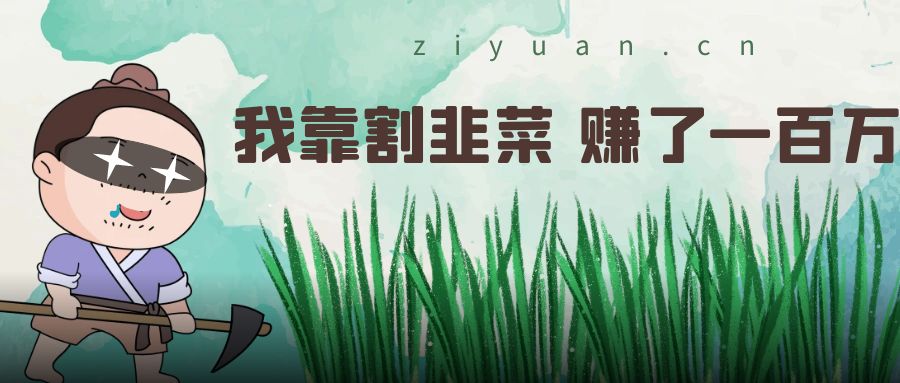 我靠割韭菜 赚了一百万 - 小萌资源网