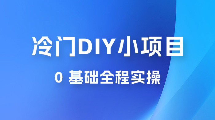 日入几百的冷门 DIY 小项目 0 基础全程实操 - 小萌资源网