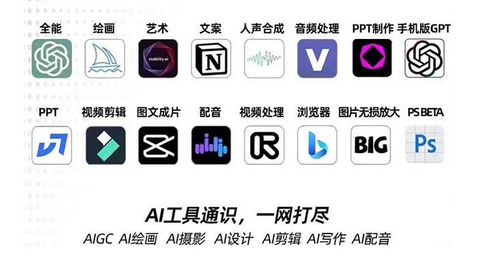 AIGC 全能特训营第 3 期：一次掌握 14 大主流 AI 工具，AI 工具通识，一网打尽 - 小萌资源网
