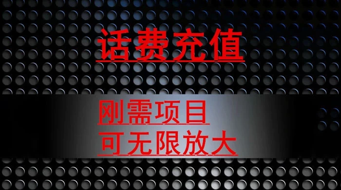最新蓝海项目，刚需赛道，95 折充话费月入 5 位数 - 小萌资源网