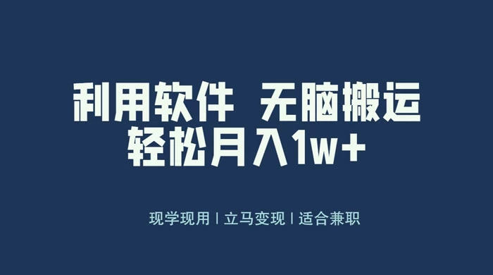 最新蓝海独家玩法，利用软件无脑搬运，小白轻松日入1000＋ - 小萌资源网