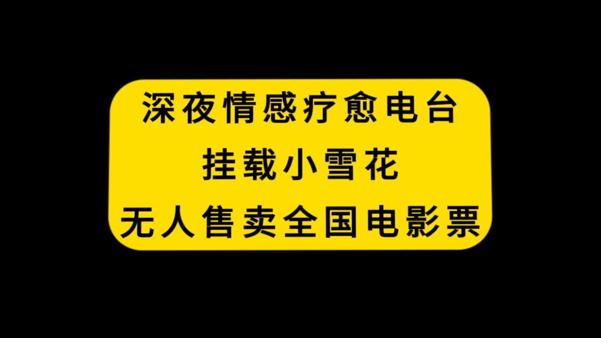 深夜情感疗愈电台，挂载小雪花，无人售卖全国电影票 - 小萌资源网