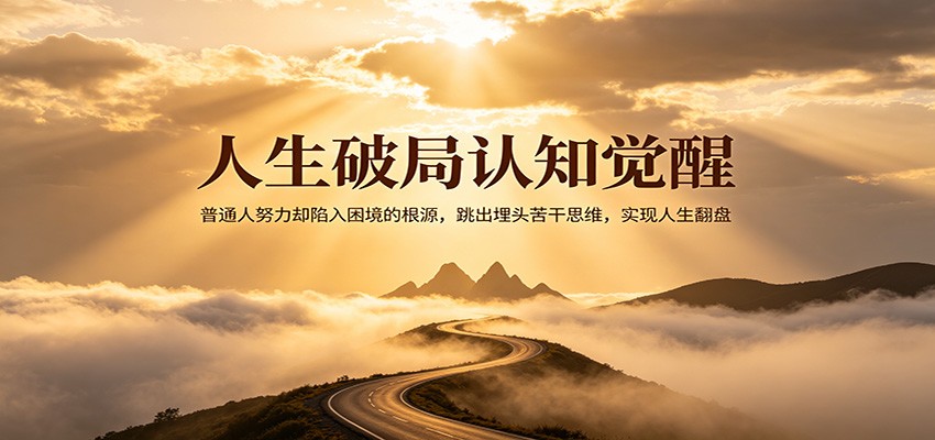 人生破局认知觉醒，普通人努力却陷入困境的根源，跳出埋头苦干思维，实现人生翻盘 - 小萌资源网