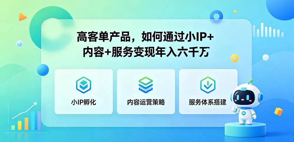 高客单产品，如何通过小IP+内容+服务变现年入六干W - 小萌资源网
