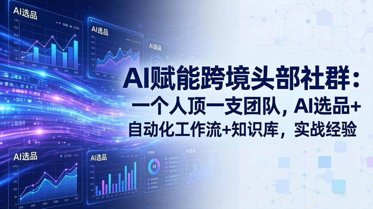 AI赋能跨境头部社群-更新5月：一个人顶一支团队，AI选品+自动化工作流+知识库，实战经验 - 小萌资源网