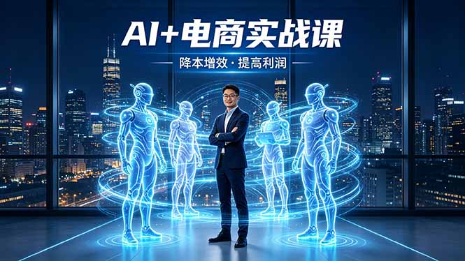 AI+电商实战课，1人+N个AI 智能体，把SOP变AI员工，实现降本增效提高利润 - 小萌资源网