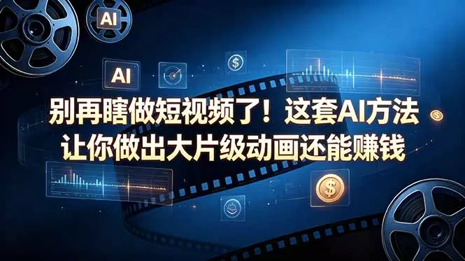 别再瞎做短视频了！这套 AI 方法让你做出大片级动画还能赚钱【原创双语字幕】 - 小萌资源网