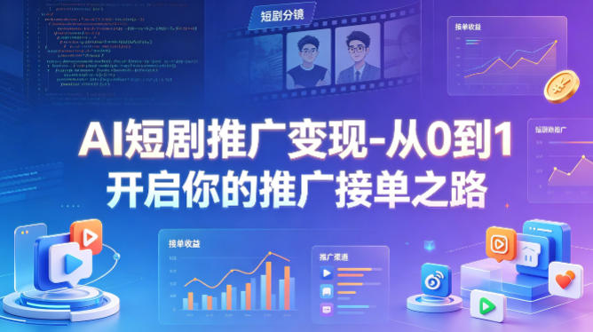 AI短剧推广变现-从0到1开启你的推广接单之路 - 小萌资源网