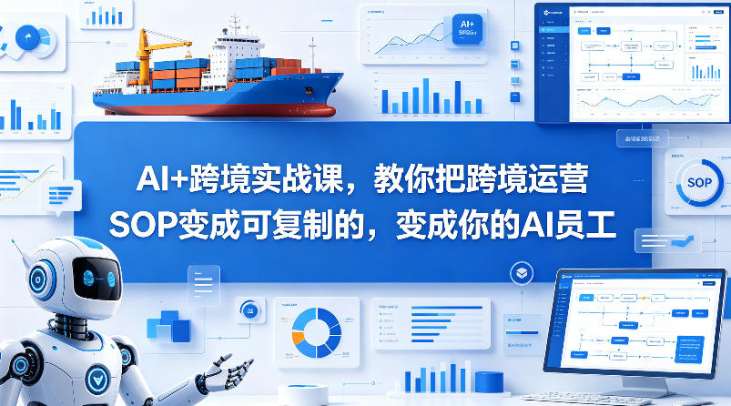 AI+跨境实战课，教你把跨境运营S0变成可复制的，变成你的AI员工 - 小萌资源网