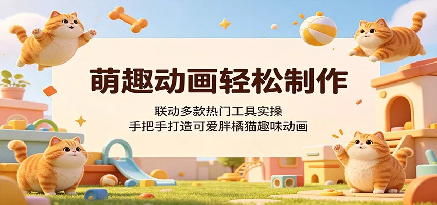 萌趣动画轻松制作，联动多款热门工具实操，手把手打造可爱胖橘猫趣味动画 - 小萌资源网