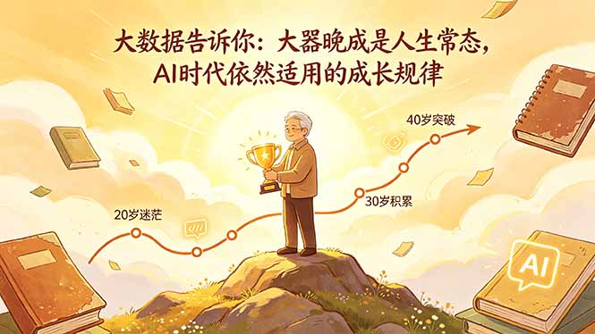 付费文章：大数据告诉你：大器晚成是人生常态，AI 时代依然适用的成长规律 - 小萌资源网