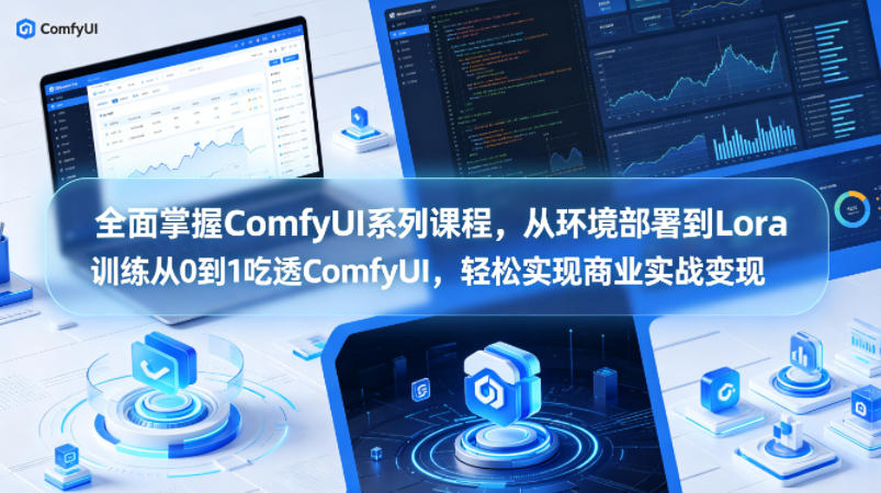 全面掌握ComfyUI系列课程，从环境部署到Lora训练从0到1吃透ComfyUI，轻松实现商业实战变现 - 小萌资源网