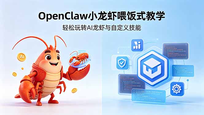 不用懂技术！OpenClaw小龙虾喂饭式教学，轻松玩转AI龙虾与自定义技能 - 小萌资源网