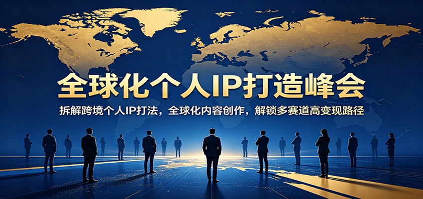 全球化个人IP打造峰会：拆解跨境个人IP打法，全球化内容创作，解锁多赛道高变现路径 - 小萌资源网