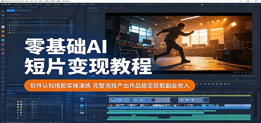 零基础AI短片变现教程：软件认知搭配实操演练，完整流程产出作品稳定获取副业收入 - 小萌资源网