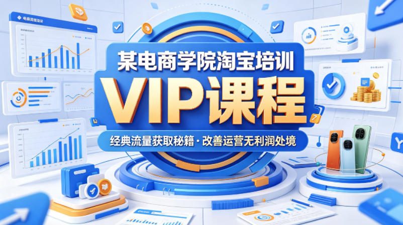 某电商学院淘宝培训VIP课程，各种经典有用的流量获取秘籍，改善运营产品没利润的处境(2026年5月) - 小萌资源网
