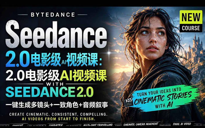 字节跳动的Seedance 2.0 AI电影视频生成制作教程，一键生成多镜头+一致角色+音频叙事-中英字幕 - 小萌资源网